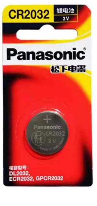 (แพคเดี่ยว) ถ่าน Panasonic CR2032 1ก้อน แพคเกจนำเข้า hk ของใหม่ ของแท้
