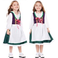 TOP☆Girls German Bavarian Oktoberfest Costume Halloween Carnival Cosplay Beer Festival Outfit For Kids