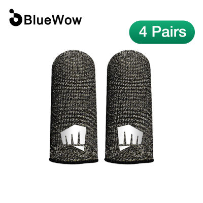 BlueWow S39 (1/2/4คู่) ถุงมือนิ้วแขนนิ้วสำหรับเล่นเกม Superoperations คาร์บอนไฟเบอร์สำหรับ PUBG เกมมือถือหน้าจอสัมผัส,บางเฉียบและทนทานถุงมือนิ้วสำหรับเล่นเกม