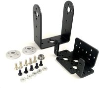 2 ชุด Servo Mount Bracket 2 Dof สำหรับ Mg995 Mg996r S3003 พวงมาลัยเกียร์ Pan และ Tilt Mount หุ่นยนต์รถเรือ