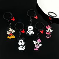 【LZ】✸  Kawaii Disney Mickey Mouse Chaveiro Minnie Esmalte Pingente de Metal Chaveiros para Saco Casal Chave Titular Acessórios