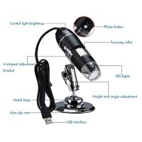 【COOL】 yiyin2068 500X 1000X 1600X Magnification Microscope, LED USB 2.0 Digital Microscope, Mini Camera with Metal Stand, Support Win 7 8 10 XP