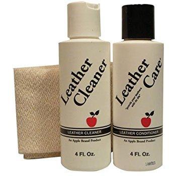 Apple Brand Leather Care Kit 4 oz Cleaner & 4 oz Conditioner + Cleaning  Cloth