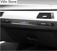 Car Styling Interior Carbon Fiber M Performance Sticker Copilot Water Cup Holder Panel Strip Trim For BMW e90 e92 e93 2005-2012