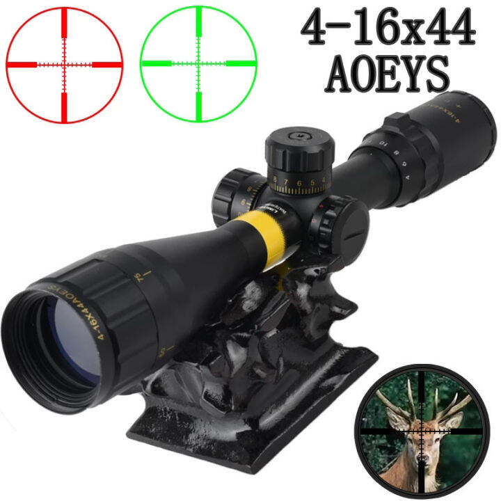 bsa-optics-ยุทธวิธี-4-16x44-st-optic-cross-sight-สีเขียวสีแดง-illuminated-optic-ขอบเขต-11-20-มม-with-cr2032-3v-battery