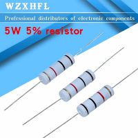 【CW】 10pcs 5W Carbon Film resistor 5 1R 1M 2.2R 10R 22R 47R 51R 100R 150R 470R 1K 4.7K 10K 47K 1 2.2 10 22 47 51 100 150 470 Ohm