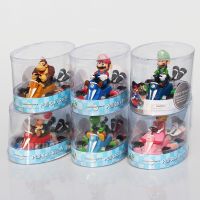 Super Mary Series Karting Mario Bros Luigi Yoshi Donkey Kong Action Figure Toys Pull Back Car 12.5*8*9 Cm With Box Kids Gifts