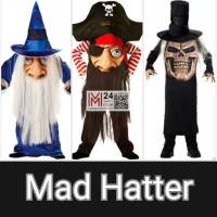 (เซ็ต 2 ชิ้น) ชุดแฟนซี เด็ก 8-12 ปี ชุดคอสเพลย์ MAD HATTER ชุดฮาโลวีน เสื้อผ้าเด็ก ชุดฟักทอง หมวก เสื้อคลุม คอสตูม  ฮาโลวีน child costume fancy dress halloween m24