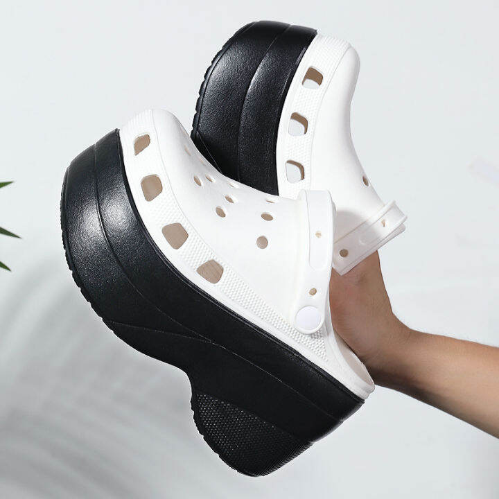 super-high-10cm-sandals-summer-women-slippers-platform-sandals-outdoor-clogs-thick-street-beach-slippers-flip-flops-garden-shoes