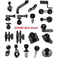 1 inch Ball Head Mount Adapter Motorcycle Bicycle Handlebar Clip Rearview Mirror Bracket for GoPro 10 9 8 Camera MTB RAM Mounts