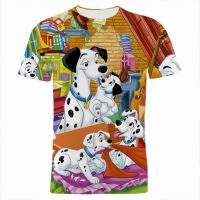 One Hundred And One Dalmatians Mens Clothes Dog Cartoon Anime 3D Print Children T Shirt Summer Short Sleeve Women T-shirts