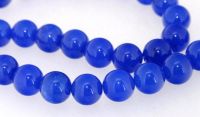 Unique Pearls jewellery Store Blue Jade Round 12mm Gemstone Loose Beads One Full Strand 15 LC3-0297