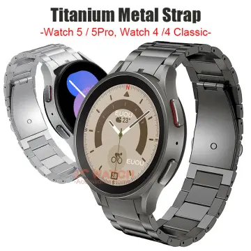 Miimall Bracelet en Titane pour Samsung Galaxy Watch 6/5/4/Active 2 40mm  44mm, Galaxy Watch 6 Classic 43mm 47mm, Galaxy Watch 5 Pro 45mm, Galaxy  Watch