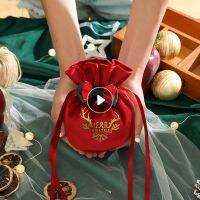 Creative Christmas Gift Bag Christmas Apple Velvet Bag Christmas Eve Candy Box Christmas Flannelette Bundle Pocket Stockings New Socks Tights