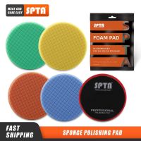 (Singl Sale) SPTA 5/6/7 Inch(125mm)(150mm)(180mm) Grid Round Pads Sponge Buffing Polishing For DA/RO/GA Car Polisher