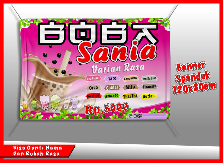 Spanduk Banner Backdrop Minuman BOBA/ Banner Minuman BOBA/ Spanduk ...