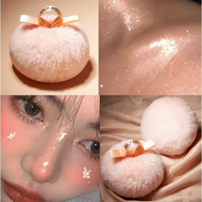 Mack andy Glitter Puff พัฟตบตัววิ้ง ไฮไลทลูกวิ้งค์ ใช้ได้ทั้งตัว ผิววิงค์ แบบโกลด์ๆ