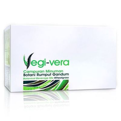 Vegi Vera เวกิ เวร่า เครื่องดื่มจากใบอ่อนข้าวสาลีและว่านหางจระเข้ น้ำหนักสุทธิ 240 กรัม (8 กรัม x 30ซอง)