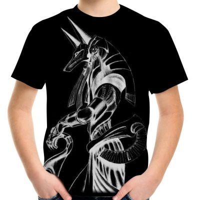 Kid Baby Anubis T-Shirt Egyptian Pharaoh 3D Print Boy Girl Harajuku T Shirt Ancient Egypt Tee Tops 4-20Y Children Clothes Tshirt