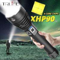 sell well feytu308 - / 10000000Lumens Xlamp XHP70.2 XHP90ไฟฉาย LED ไฟฉาย LED ไฟฉาย USB XHP50โคมไฟซูมยุทธวิธีไฟฉาย18650 26650ชาร์จ Battey