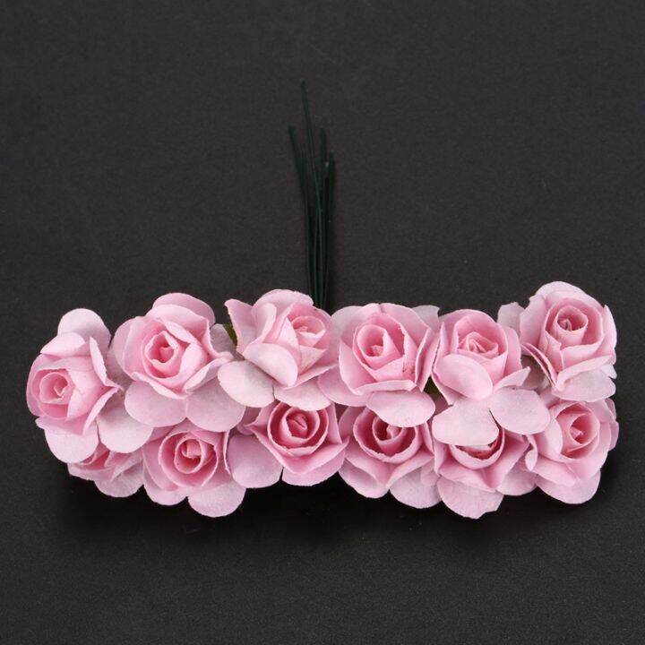 144pcs-mini-petite-paper-artificial-rose-buds-flowers-diy-craft-wedding-decor-home