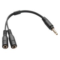 Headset Adapter Cable CTIA 3.5mm 4 Pole TRRS Male To 2 X 3 Pole Female Y Splitter Headphone Jack Splitter Cord For Xbox One PS4 Cables