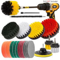 23.545 Brush Attachment Set Power Scrubber Brush Car Polisher Bathroom Cleaning Kit with Extender Kitchen Cleaning Tools