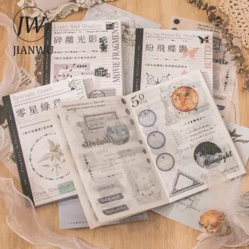 50 sheets Ins Style Sticker Book Washi Paper journal DIY Material  Decoration Sticker Memo Pad Scrapbook Stationery