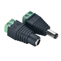 DC-DC Plug connector 2.1x5.5mm 1 คู่ (ผู้+เมีย)