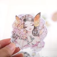 Pretty girl butterfly elf Paper Stickers Crafts And Scrapbooking stickers kids toys book Decorative sticker DIY Stationery