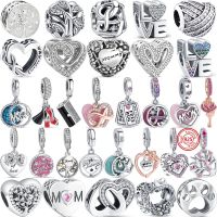 2022 New 925 Silver Charm Forever Warm Family Love Mom DIY Beads Fit Original Pandora Charms Bracelets Mothers Day Gift Jewelry