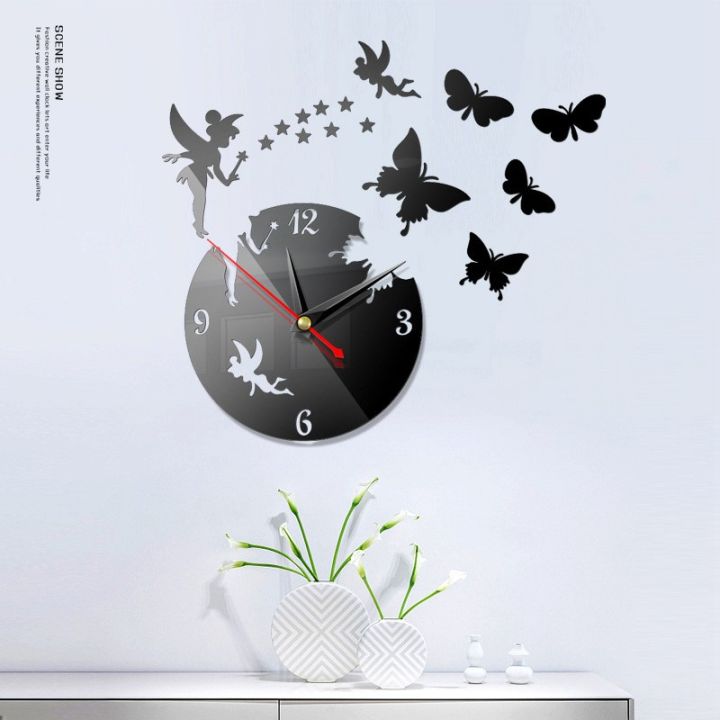 3d-wall-clock-diy-wall-clock-acrylic-clock-3d-wall-clock-butterfly-design-clock-mute-wall-clock-stereo-wall-clock-living-room-wall-decoration-bedroom-wall-decoration-mirror-sticker-clock-creative-cloc