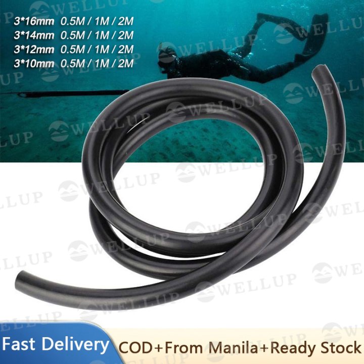 Keenso 3 * 16mm Black Speargun Band Sling Rubber Diving Tube Latex