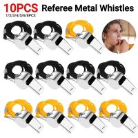 1-10PC Portable Referee Whistles with Rope Sport Rugby Metal Whistle Party Training Soccer Football Basketball Cheerleading Tool Survival kits