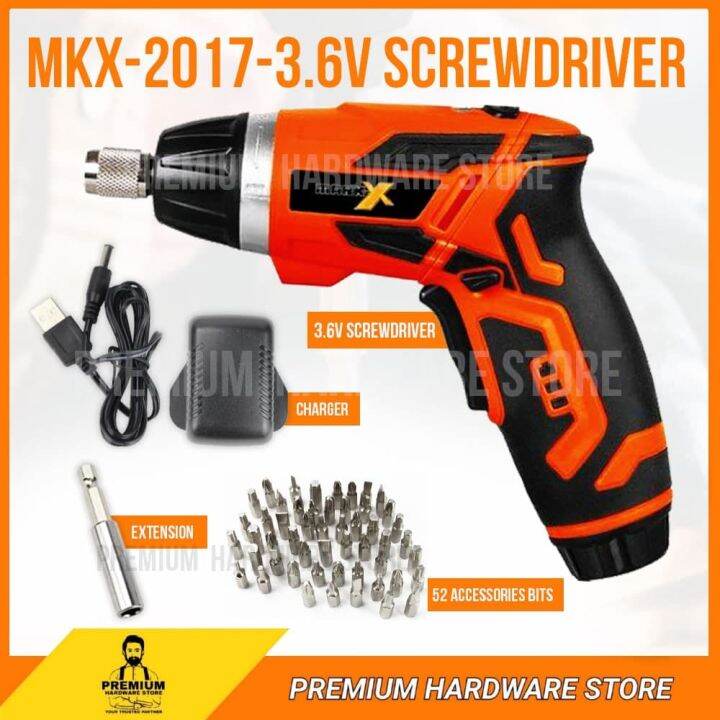 MARKX 3.6V SCREWDRIVER SET DRILL CORDLESS Lazada