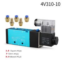 Pneumatic Solenoid Valve 5 Port 5 Way 2 Position 8mm 10mm 12mm Hose Connect Electric Control Air Gas Magnetic Valve 12V 24V 220V Valves