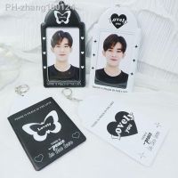 INS Photocard Holder with Keychain Kpop Idol Photo Protector ID Card Protective Case Girls Bus Card Sleeve School Stationery