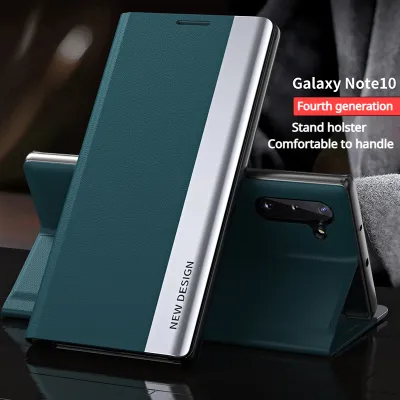 เคสสำหรับ Samsung Galaxy Note 10 9 Note10 Note10 + เคส Note10Plus Note9 LTE เคสมีที่จับขาตั้งหนังสุดหรูได้4รุ่นเคสกันกระแทกมือถือเคสเข้ากับธุรกิจได้อย่างมีสไตล์
