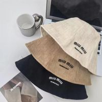 High version miu big head encircle fisherman miu miuˉhat for female summer outdoor big brim show face small sunscreen hat bucket basin hat