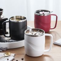 Thermal Mug Beer Cups Stainless Steel Simple Office Tea Coffee Water Bottle Vacuum with Lid Practical Portable Drinkware