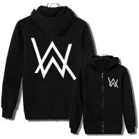 ◘❄ เสื้อกันหนาวมีฮู้ดAlan Walker Faded-DJแจ็คเก็ตซิปขึ้นแขนยาวพร้อมกระเป๋าหน้าสำหรับผู้ชายและผู้หญิง (สีดำ)