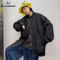 Lansboter เสื้อโค้ทสำหรับทั้งหญิงและชายเครื่องแบบเบสบอลแจ็คเก็ตอเมริกัน INS วินเทจ