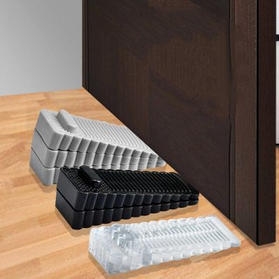 Portable Stackable Safety Silicone Door Stop Stoppers Non-Slip Block Wedge Doorstops Home Office Door Rear Retainer Protection Decorative Door Stops