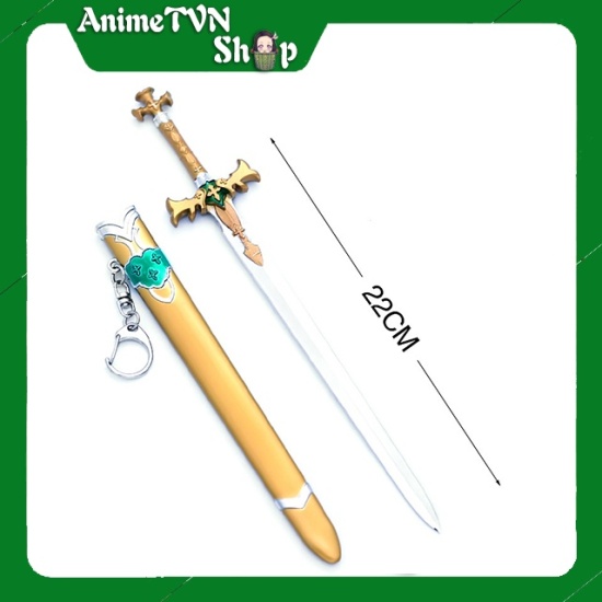Móc khóa mô hình kiếm kim loại titan ko gỉ mô hình kiếm anime manga sword - ảnh sản phẩm 1