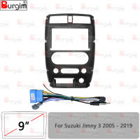 รถวิทยุ Fascias สำหรับ Suzuki Jimny 3 2005-2019 9นิ้ว2DIN สเตอริโอแผงสายไฟสายไฟอะแดปเตอร์ Connector