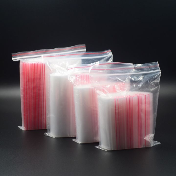 100pcs/pack Small Zip Lock Plastic Bags Reclosable Transparent Bag Shoe Bag  Vacuum Storage Bag Food Storage Bag Poly Clear Bags