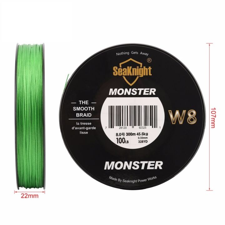 a-decent035-new-super-monster-manster-w8-super-strong-300m-8-strands-weaves-pe-soft-braided-fishing-line-rope-multifilament-20-100lb