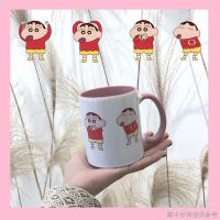 [Crayon Shin-chan ถ้วยเซรามิค] [สไตล์น่ารัก] แก้วกาแฟเซรามิค ลายการ์ตูนชินจังน่ารัก สีชมพู สําหรับเด็กผู้หญิง