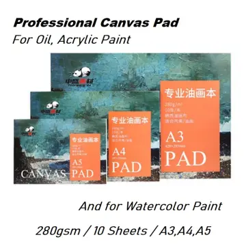 Berkeley Canvas Pad A3, Oil & Acrylic Paint Paper, 10 Sheets