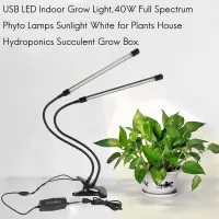 USB LED Indoor Grow Light,40W Full Spectrum Phyto Sunlight White for Plants House Hydroponics Succulent Grow Box